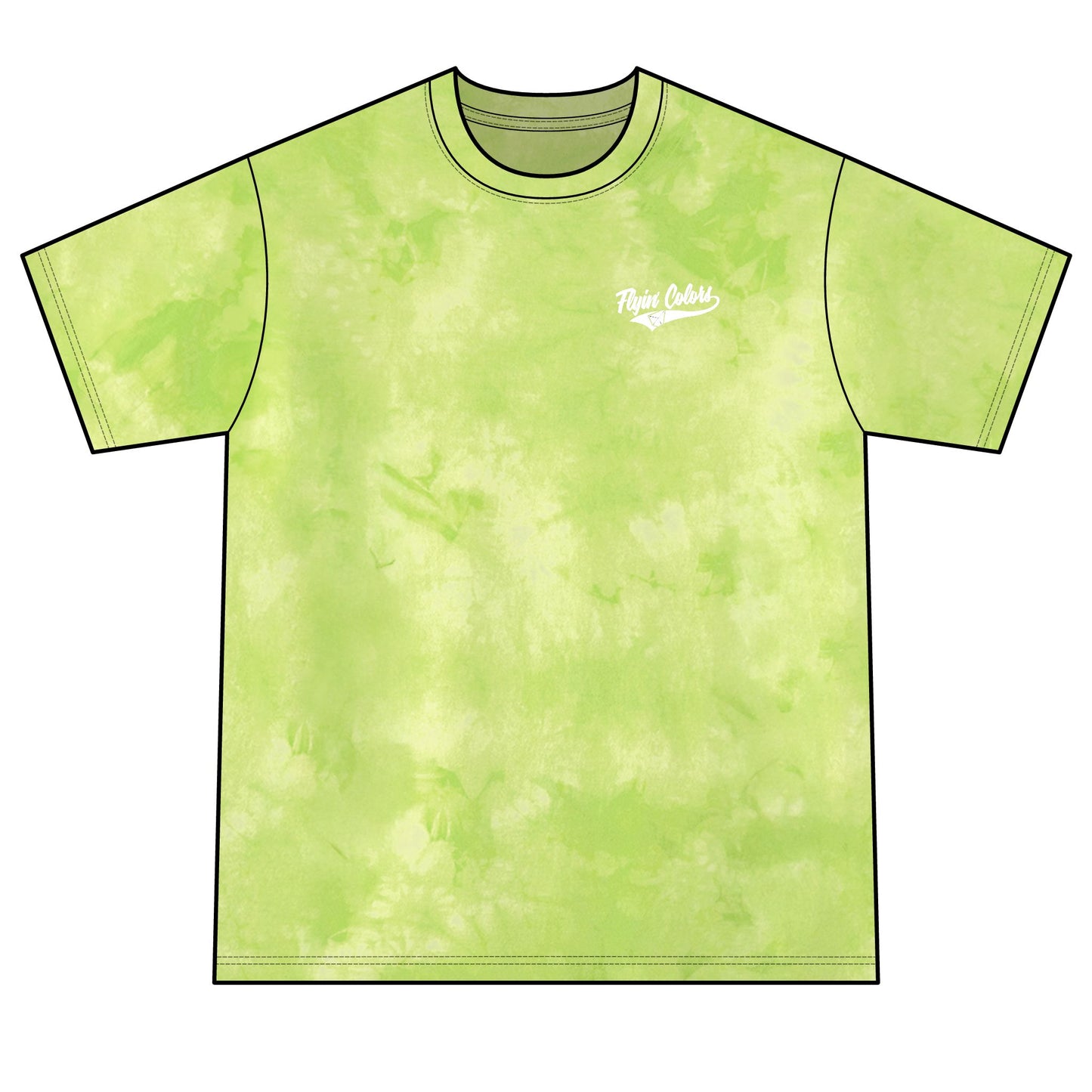 Unisex Crystal Tie-Dye Tee with Flyin Colors logo