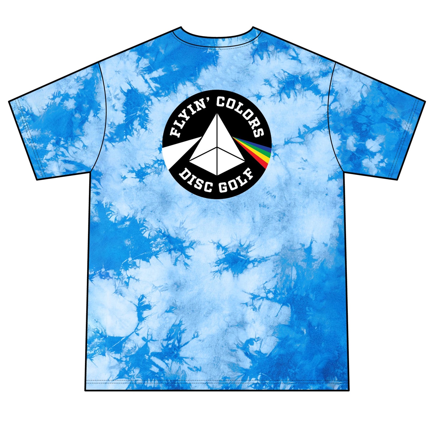 Unisex Crystal Tie-Dye Tee with Flyin Colors logo