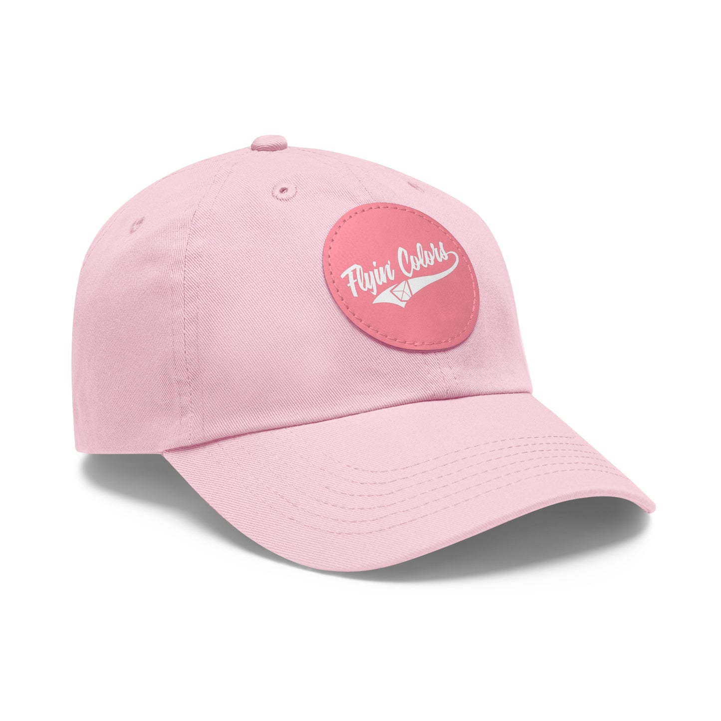 Flyin Colors swoop logo Dad Hat with Leather Patch (Round)