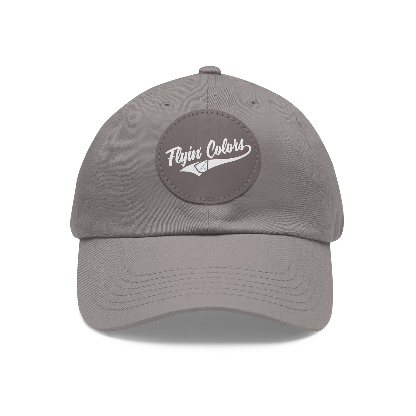 Flyin Colors swoop logo Dad Hat with Leather Patch (Round)