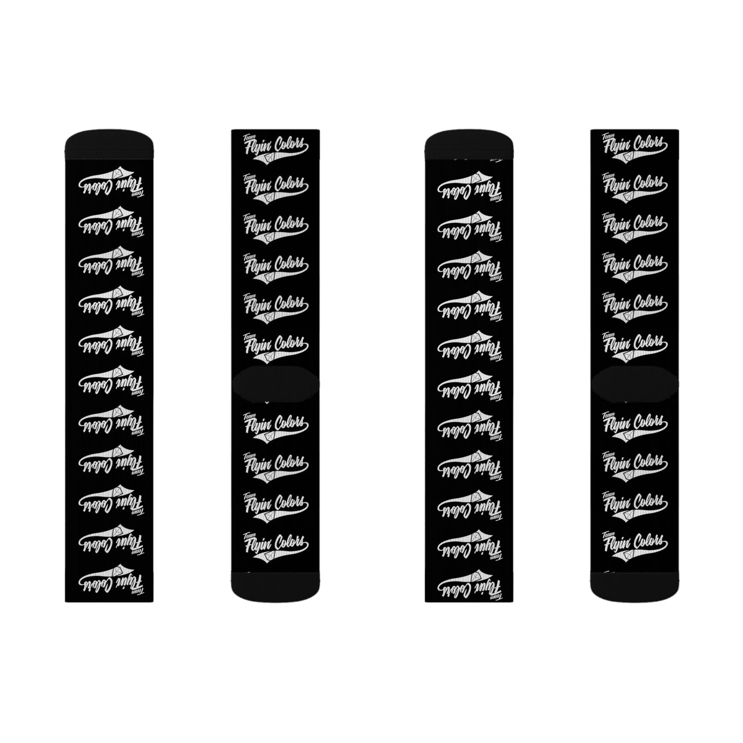 Flyin Colors Mini Team Logo Sublimation Socks Black