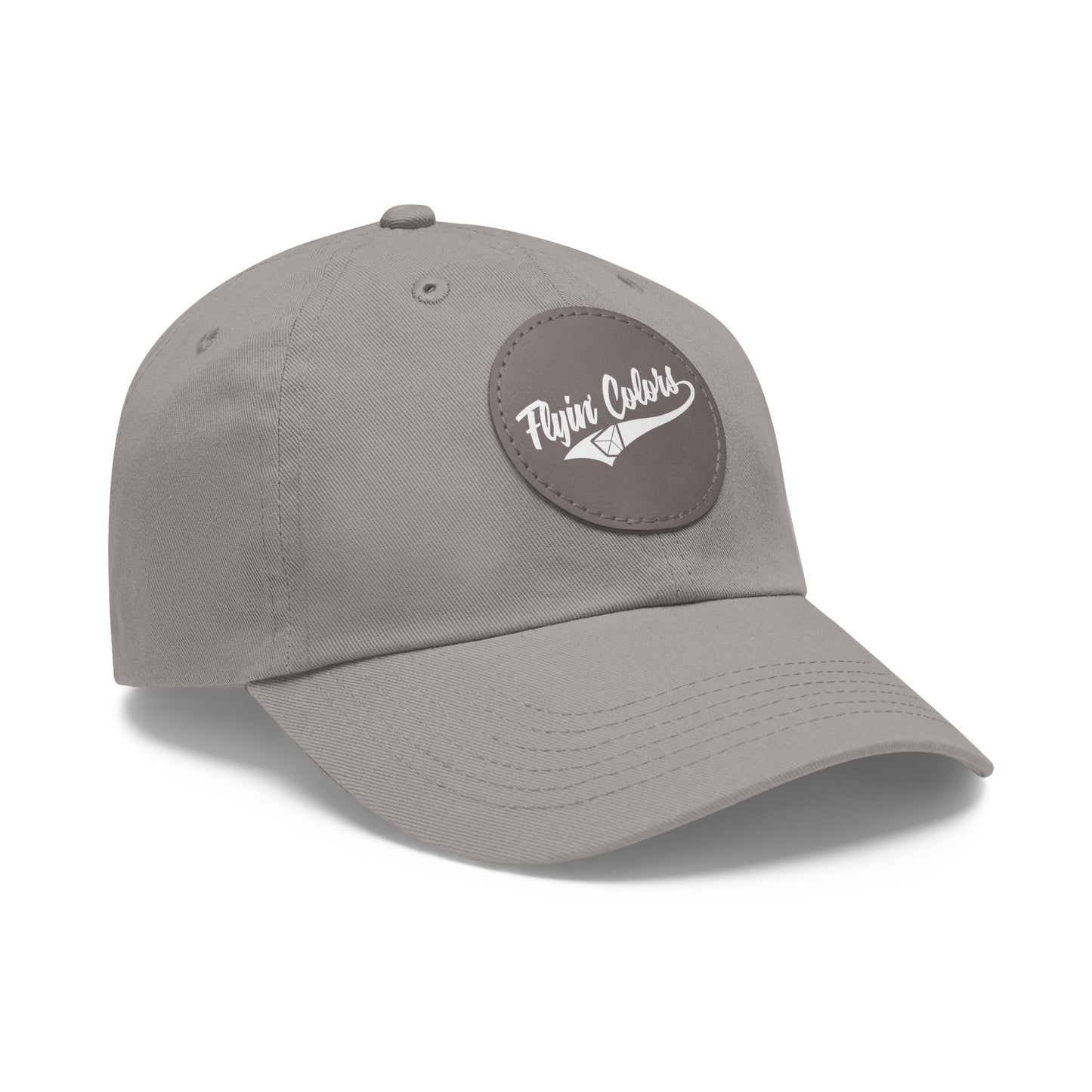 Flyin Colors swoop logo Dad Hat with Leather Patch (Round)