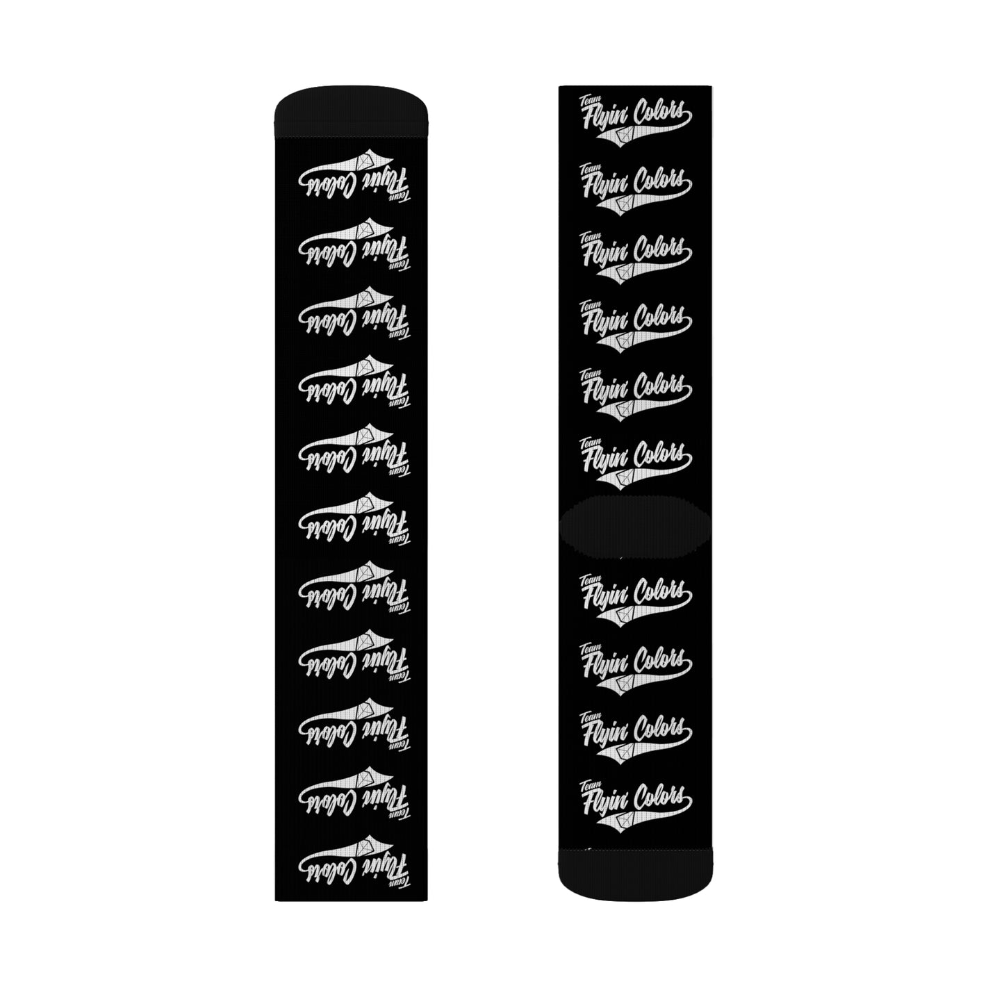 Flyin Colors Mini Team Logo Sublimation Socks Black