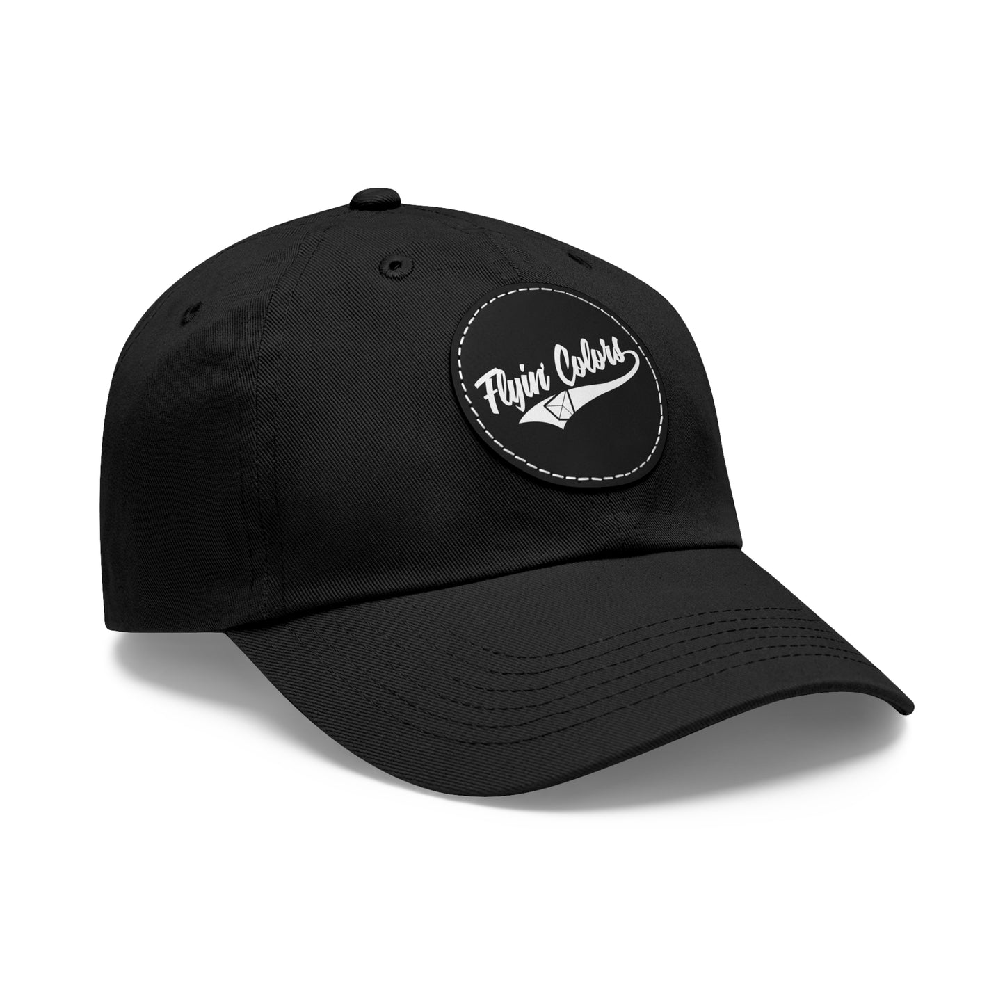 Flyin Colors swoop logo Dad Hat with Leather Patch (Round)
