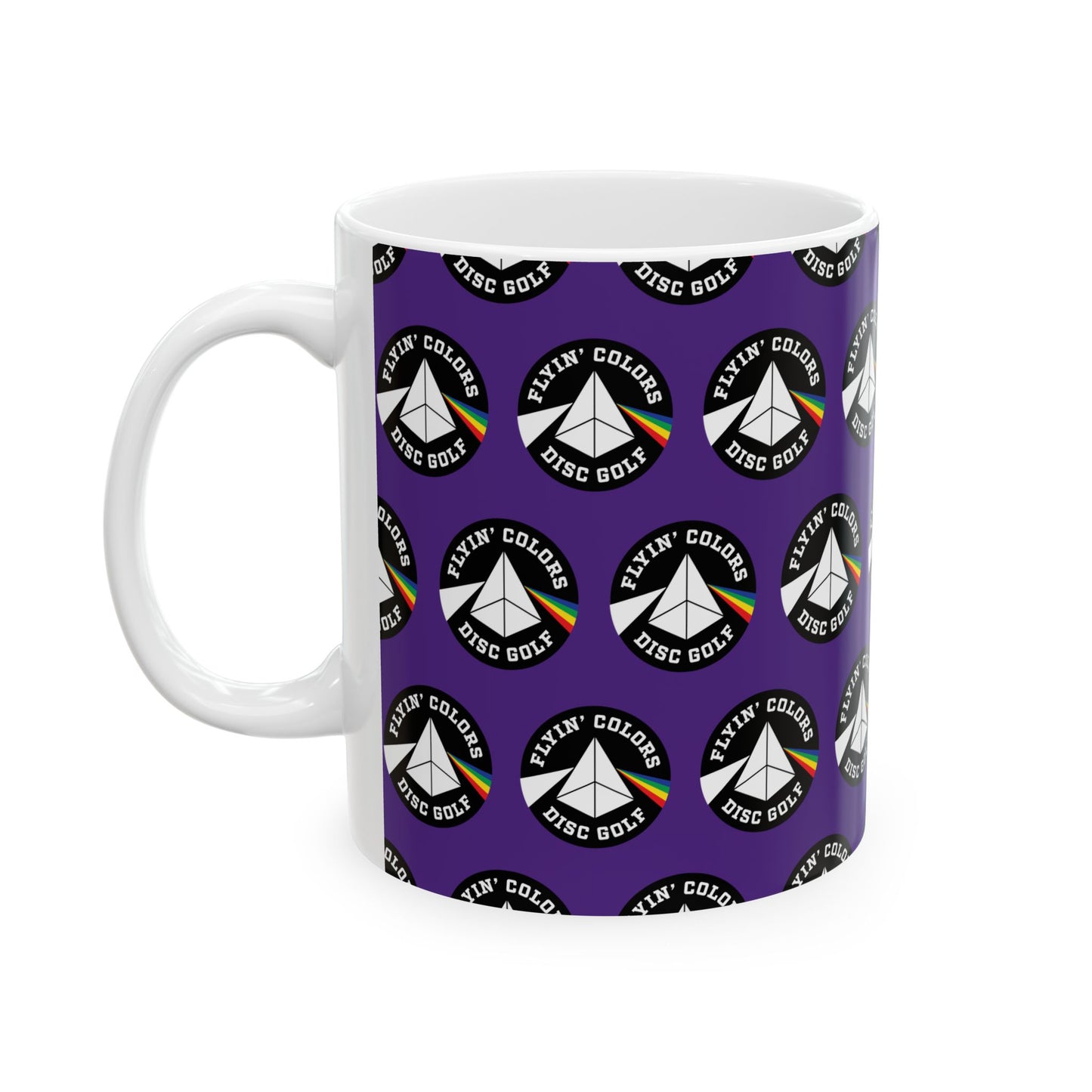 Flyin Colors Mini Logo Ceramic Mug, (11oz) Purple
