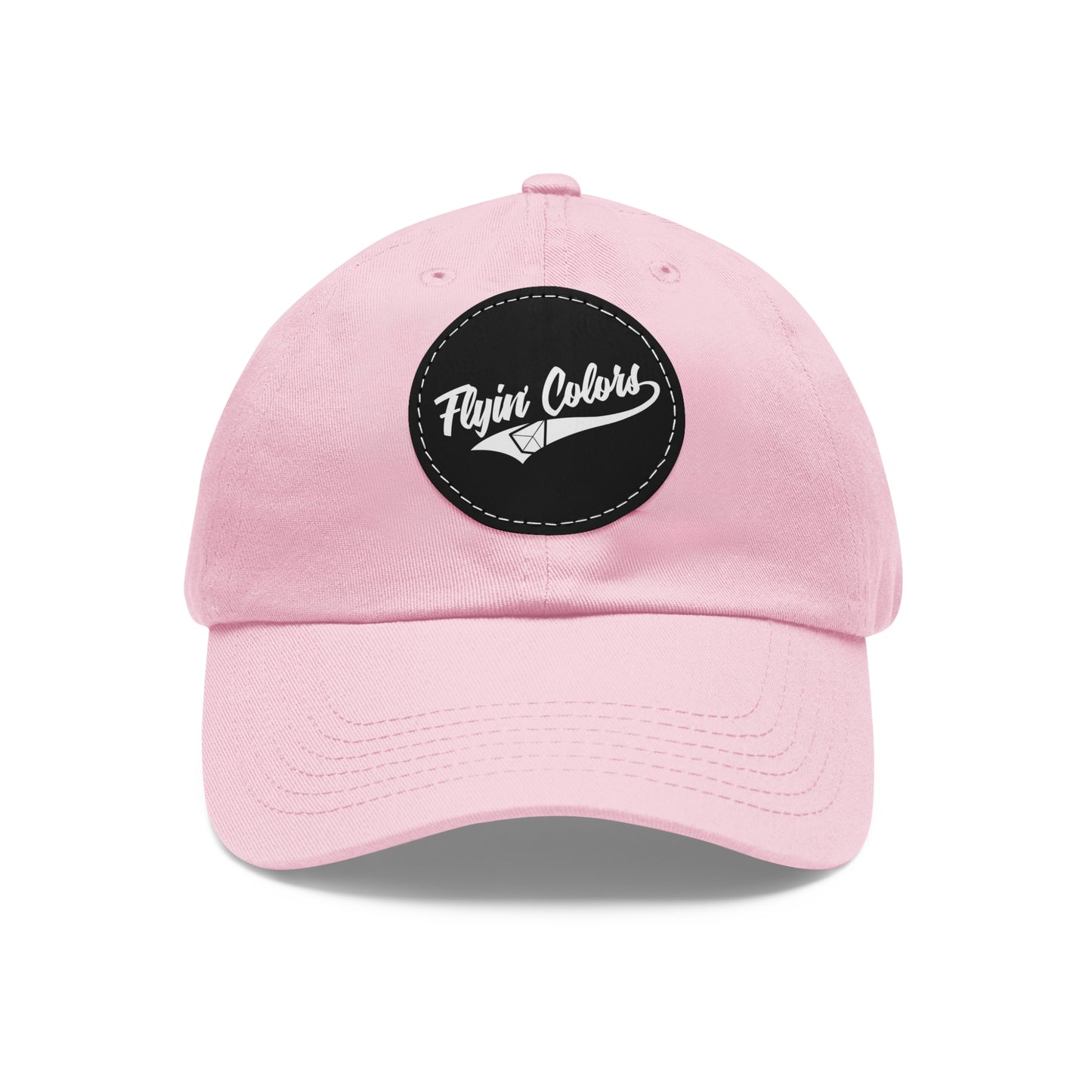 Flyin Colors swoop logo Dad Hat with Leather Patch (Round)