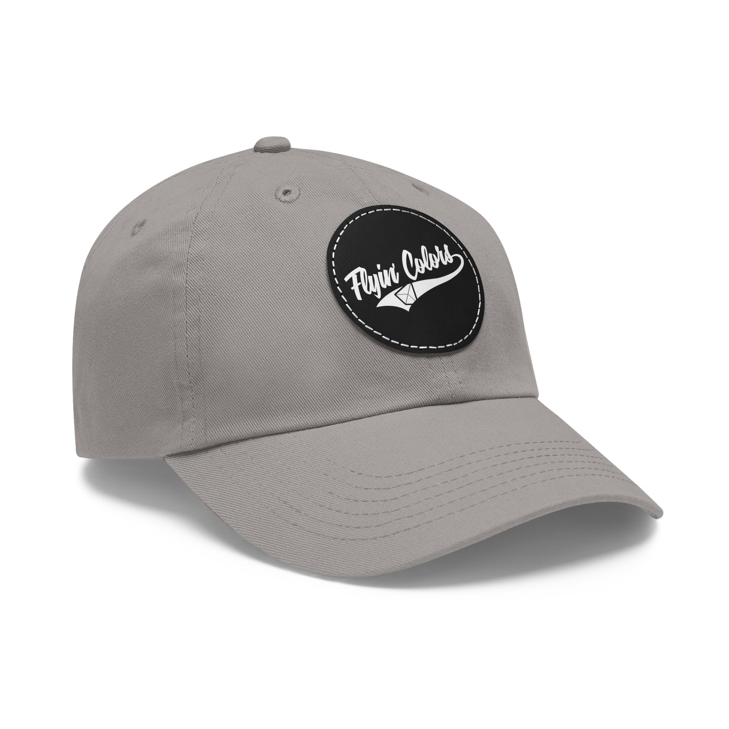 Flyin Colors swoop logo Dad Hat with Leather Patch (Round)