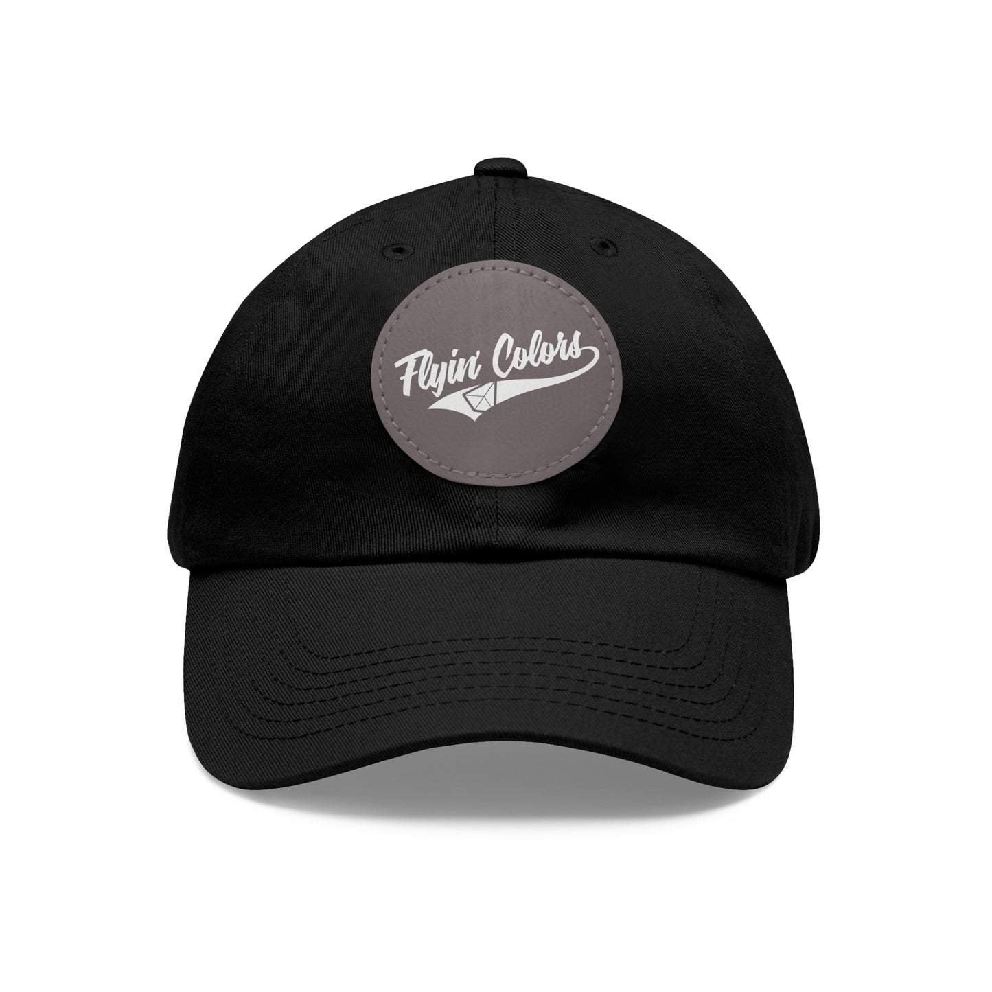 Flyin Colors swoop logo Dad Hat with Leather Patch (Round)