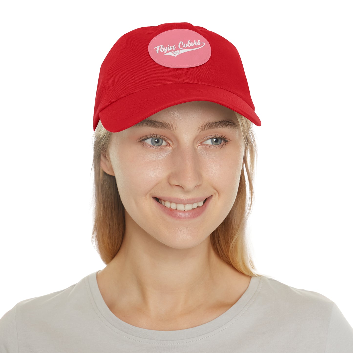 Flyin Colors swoop logo Dad Hat with Leather Patch (Round)