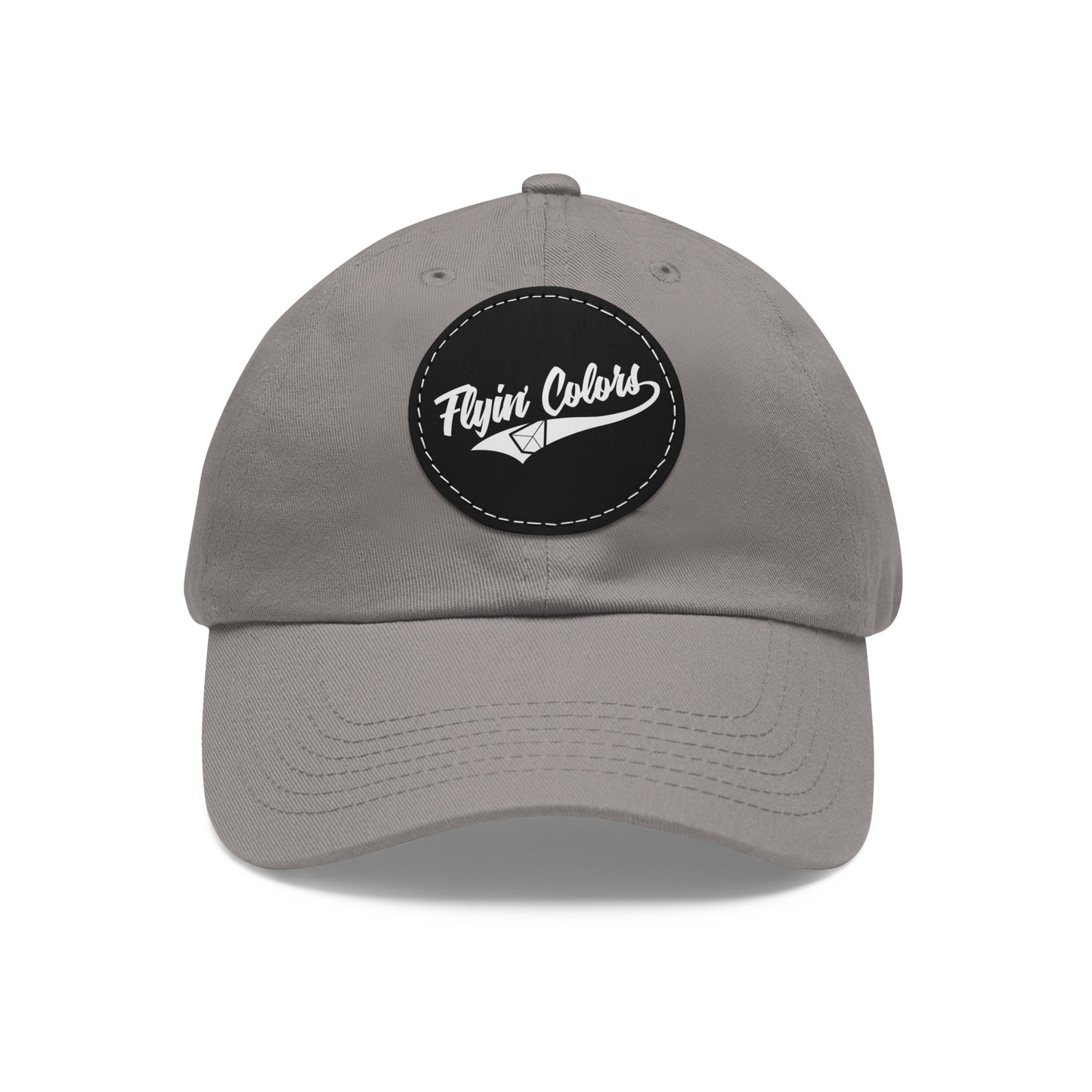 Flyin Colors swoop logo Dad Hat with Leather Patch (Round)