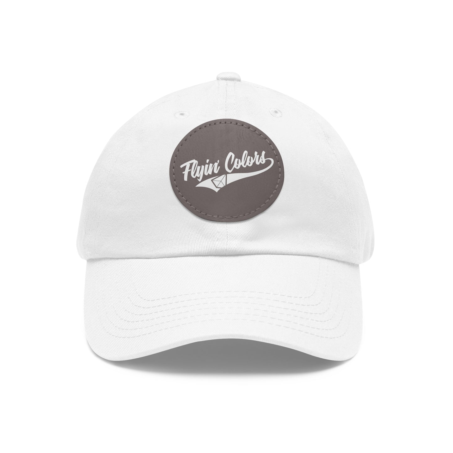 Flyin Colors swoop logo Dad Hat with Leather Patch (Round)