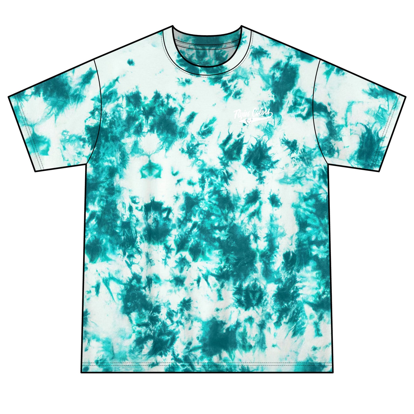 Unisex Crystal Tie-Dye Tee with Flyin Colors logo