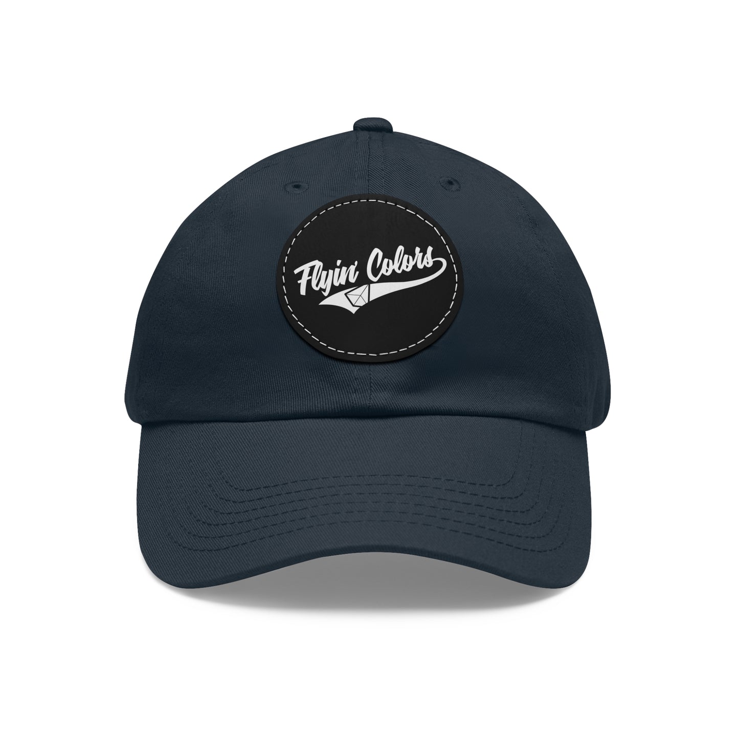 Flyin Colors swoop logo Dad Hat with Leather Patch (Round)