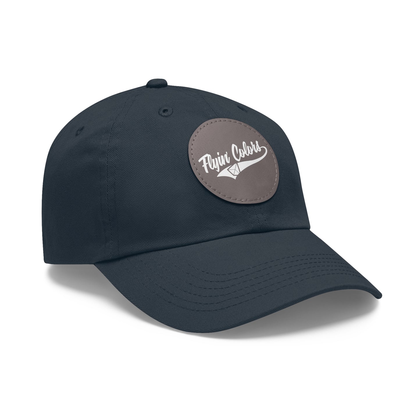 Flyin Colors swoop logo Dad Hat with Leather Patch (Round)