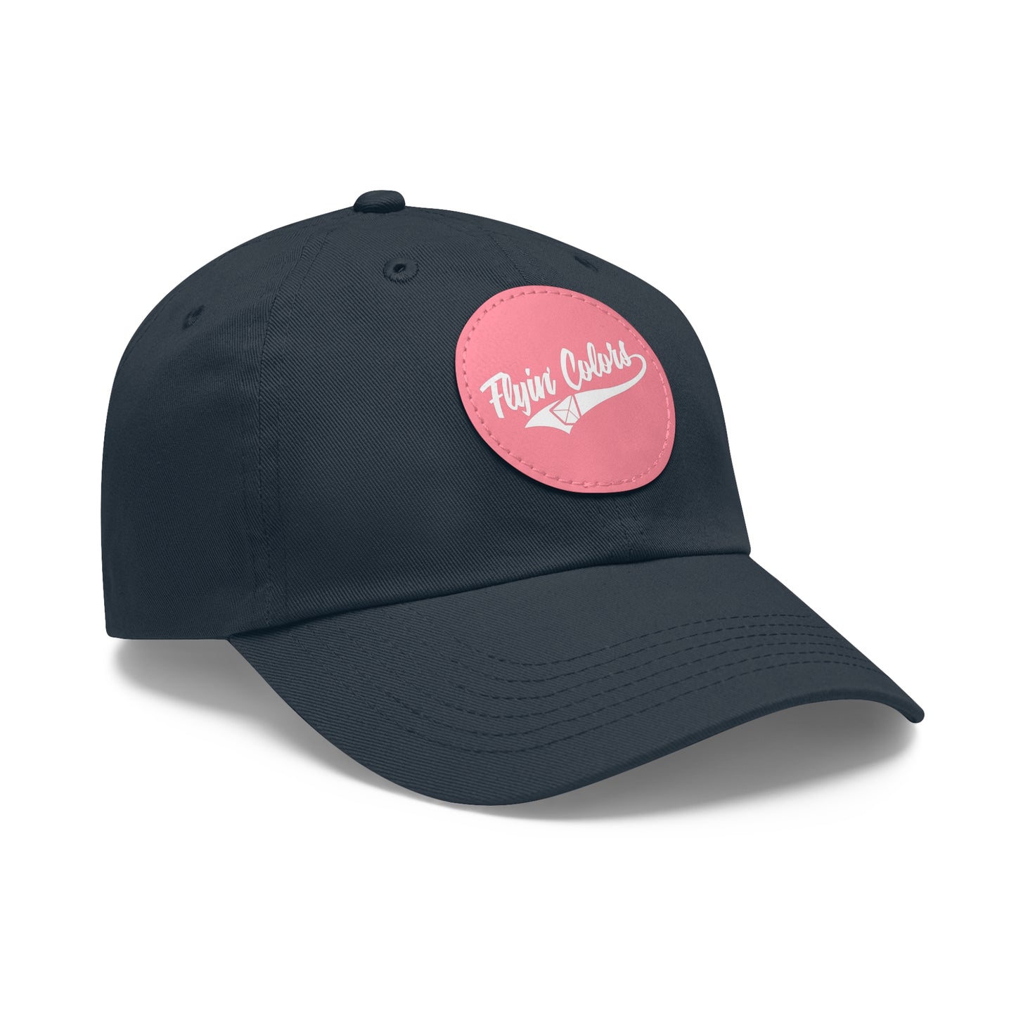 Flyin Colors swoop logo Dad Hat with Leather Patch (Round)