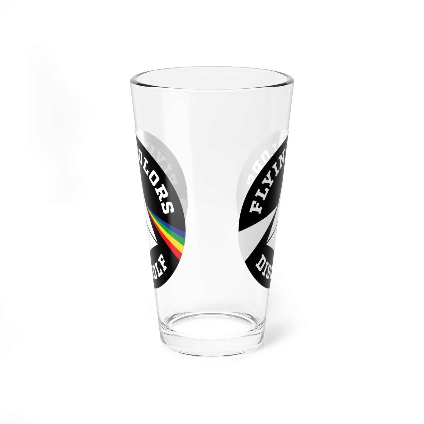 Custom Flyin Colors Mixing Glass 16oz