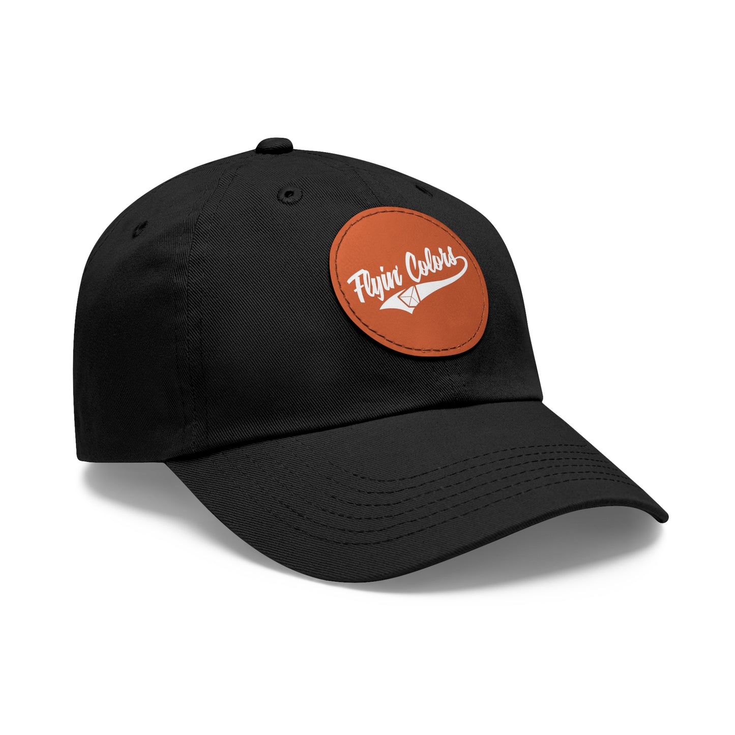 Flyin Colors swoop logo Dad Hat with Leather Patch (Round)