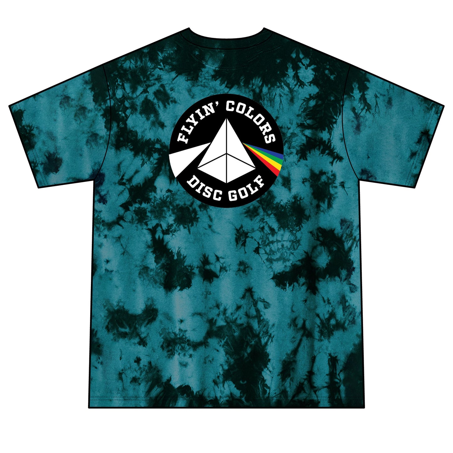 Unisex Crystal Tie-Dye Tee with Flyin Colors logo