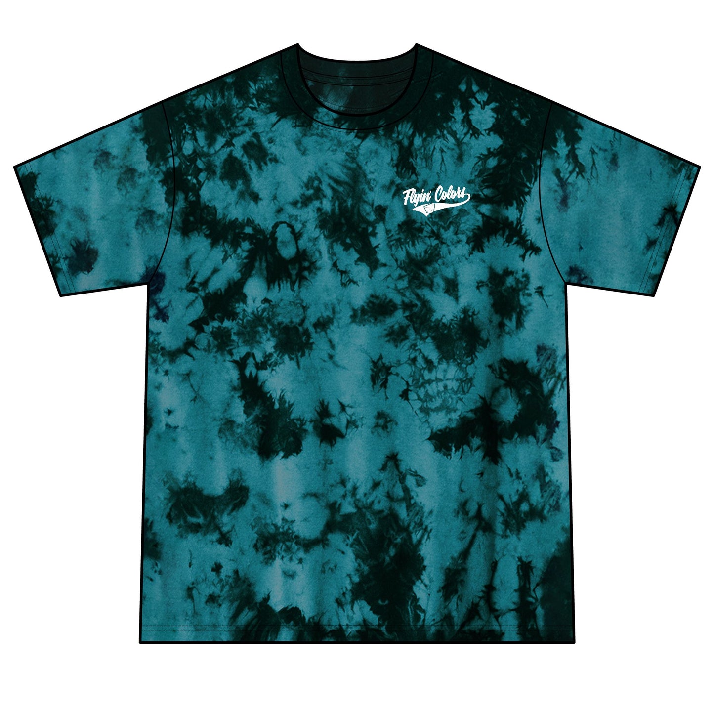 Unisex Crystal Tie-Dye Tee with Flyin Colors logo