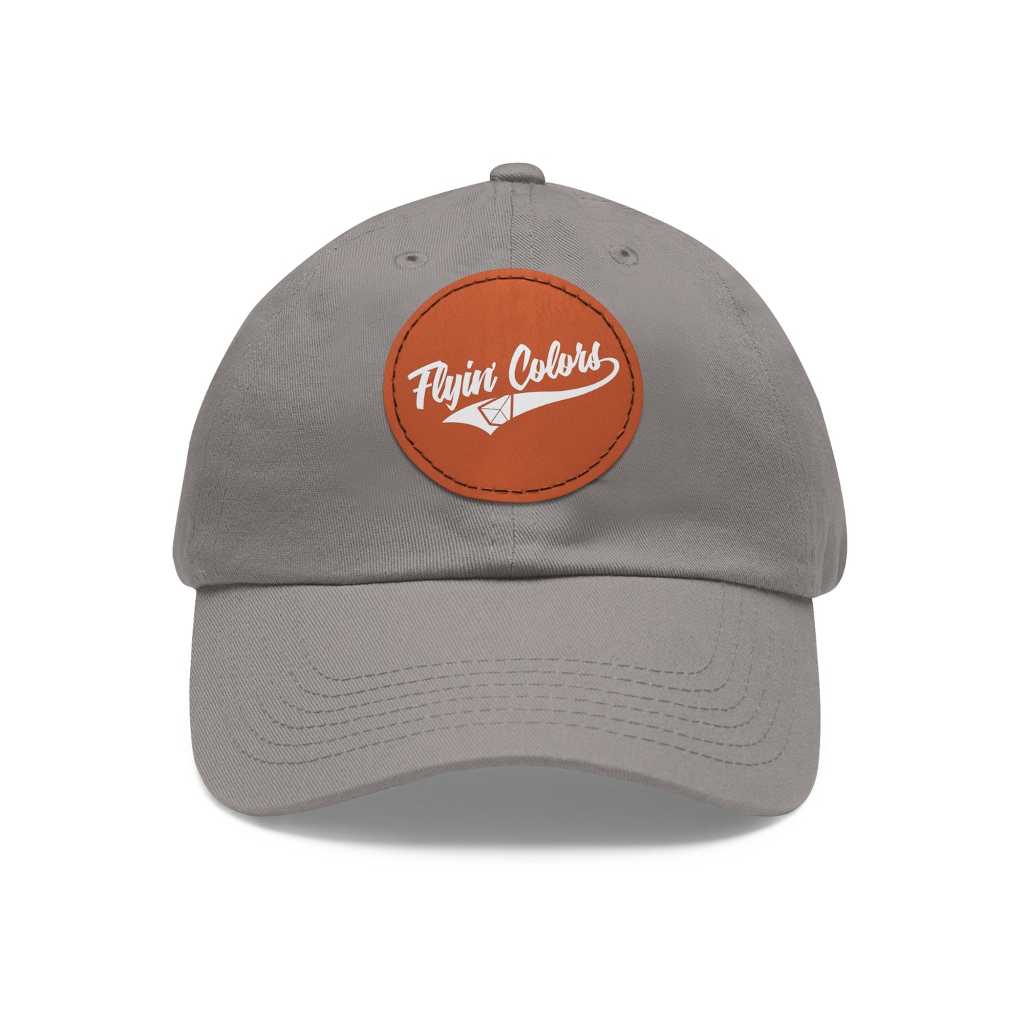 Flyin Colors swoop logo Dad Hat with Leather Patch (Round)