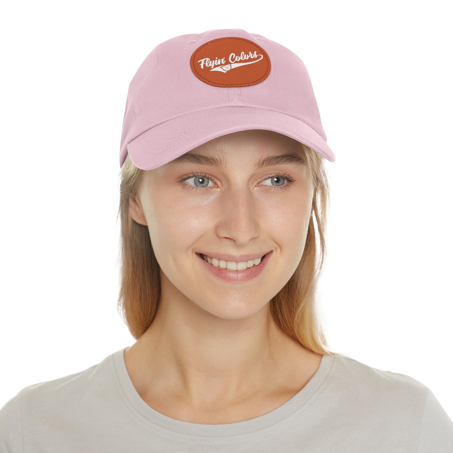 Flyin Colors swoop logo Dad Hat with Leather Patch (Round)