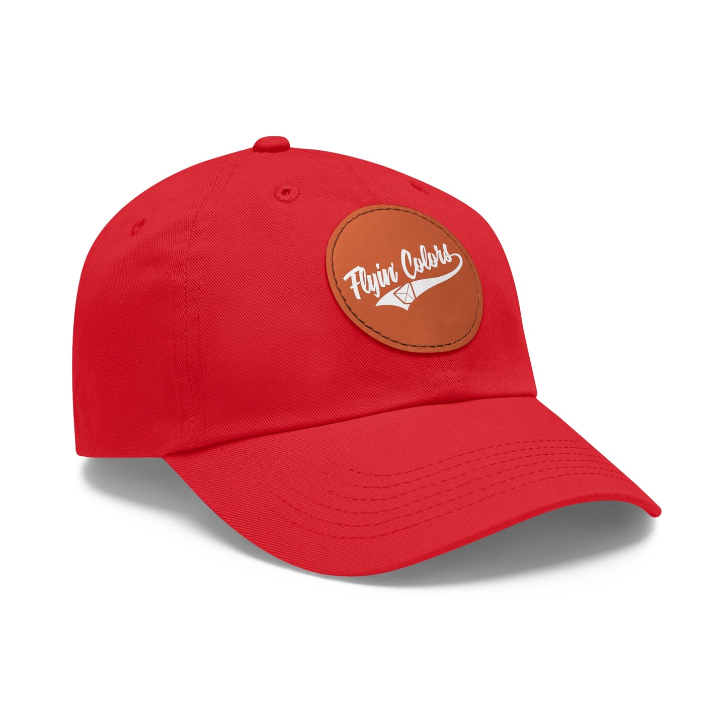 Flyin Colors swoop logo Dad Hat with Leather Patch (Round)