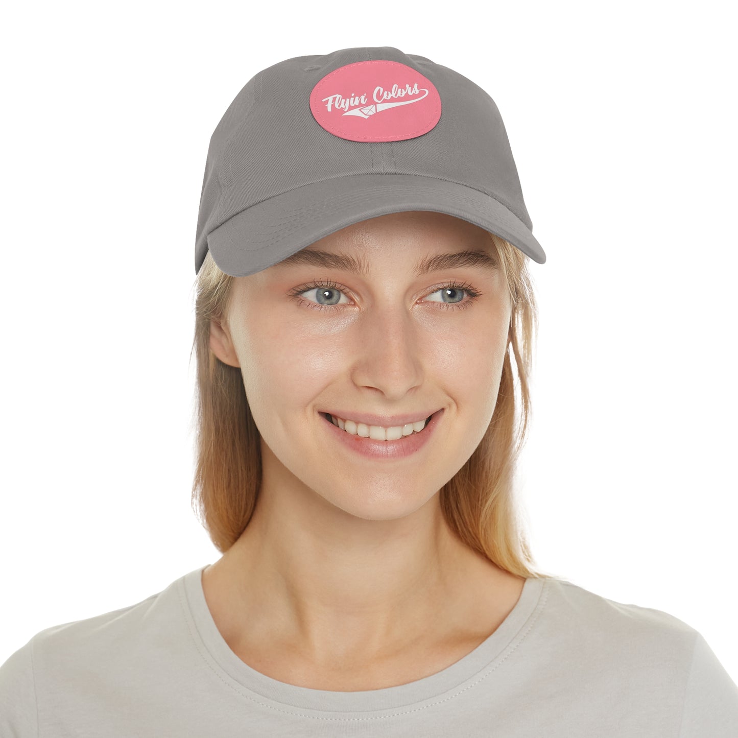 Flyin Colors swoop logo Dad Hat with Leather Patch (Round)