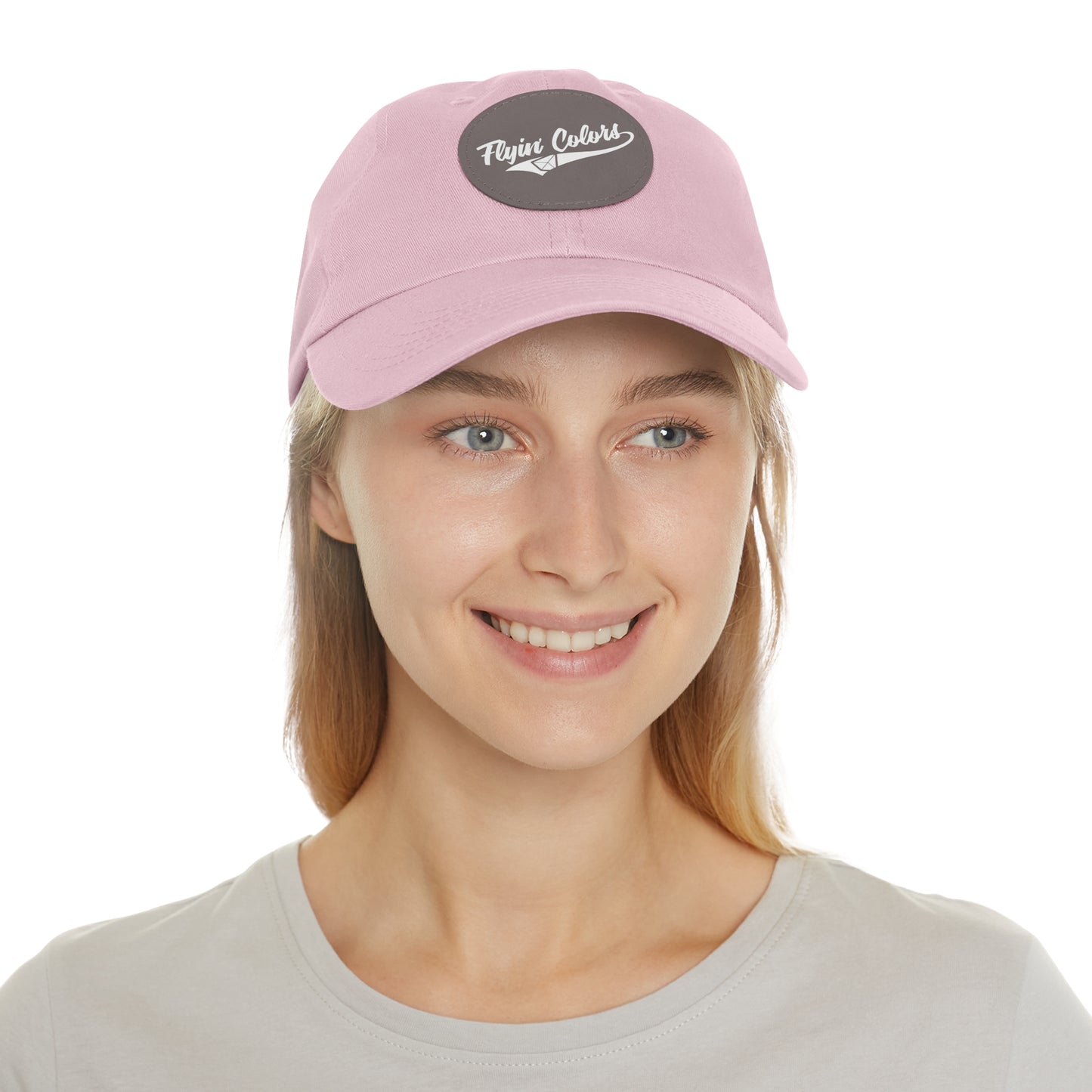 Flyin Colors swoop logo Dad Hat with Leather Patch (Round)