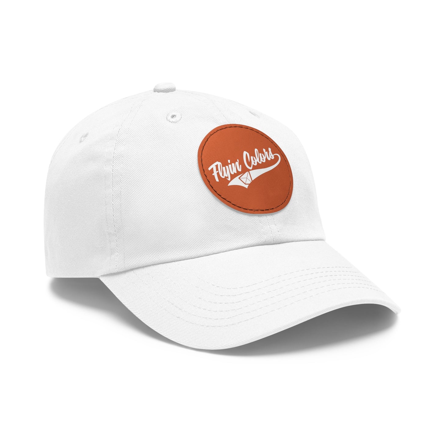Flyin Colors swoop logo Dad Hat with Leather Patch (Round)