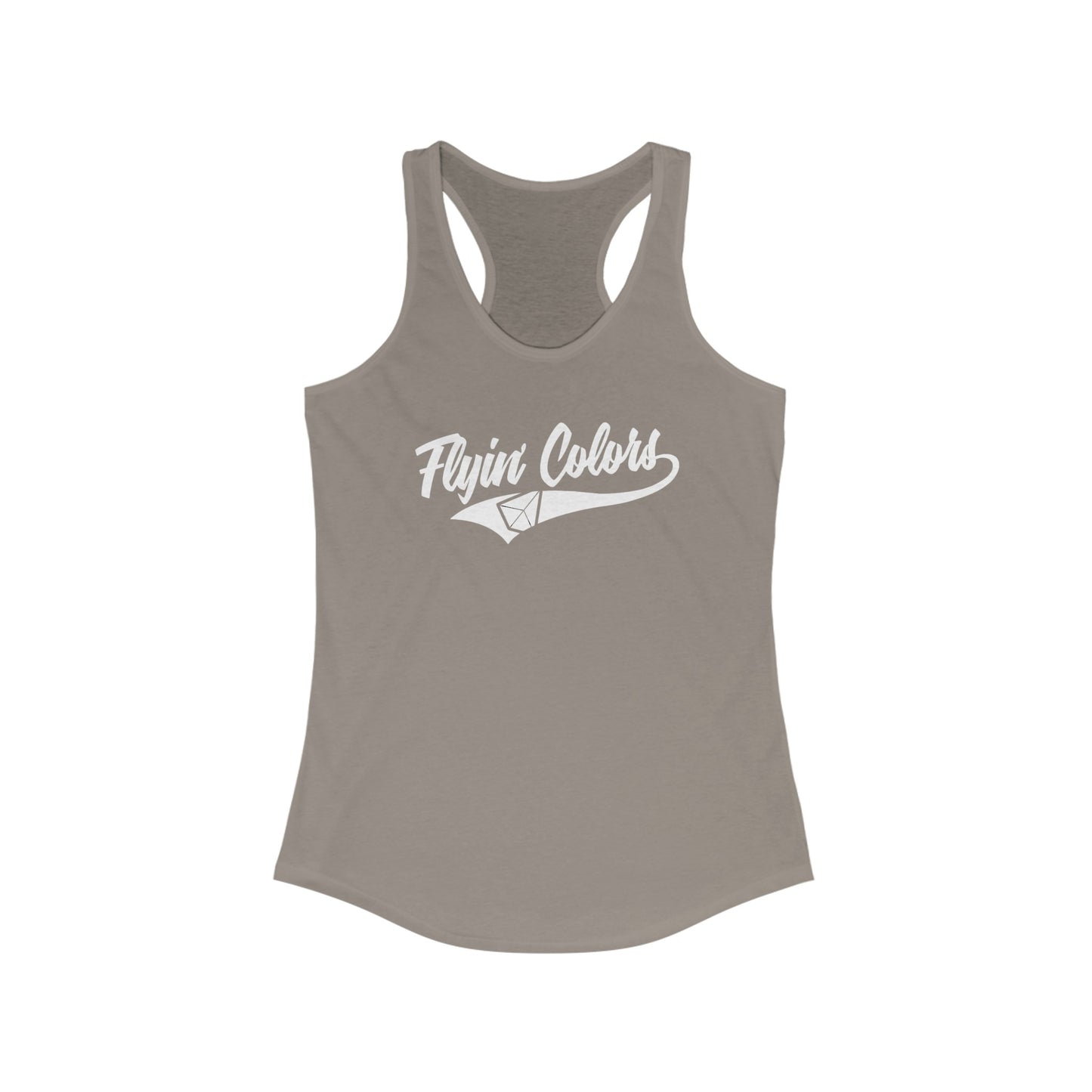 Women's Racerback Tank with Flyin Colors logo