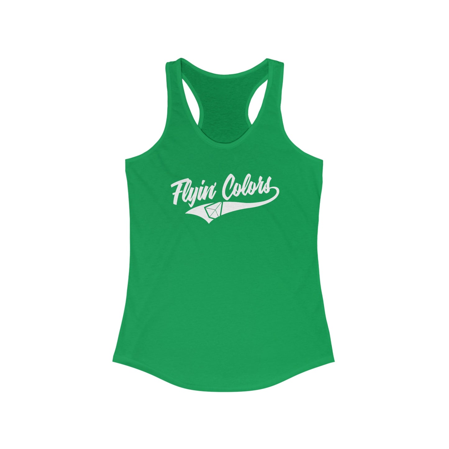 Women's Racerback Tank with Flyin Colors logo