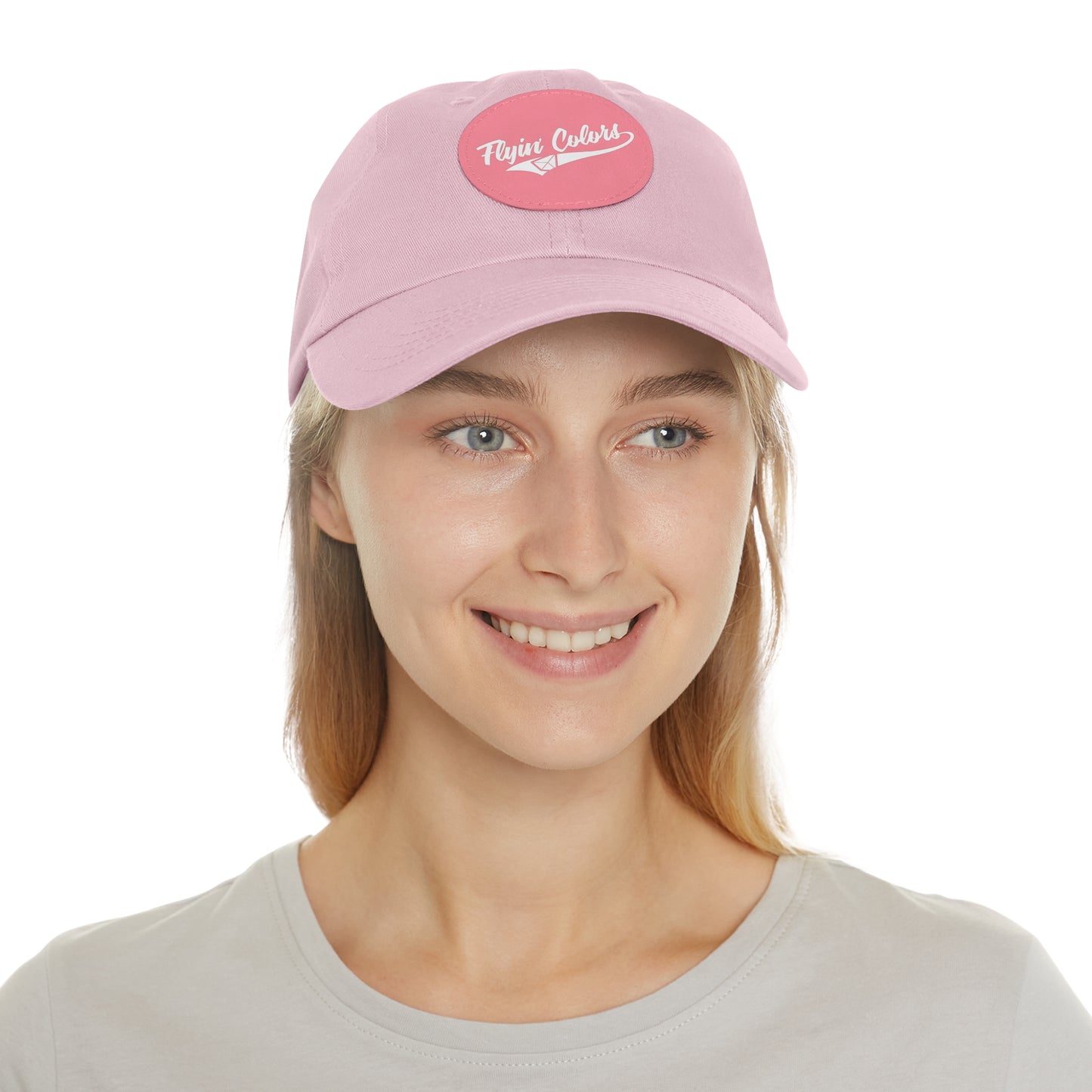 Flyin Colors swoop logo Dad Hat with Leather Patch (Round)